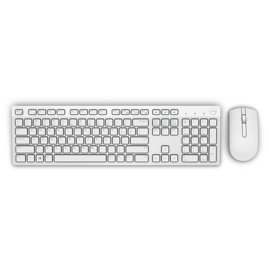 DELL - Dell KM636 Kablosuz Q İngilizce Klavye Mouse Seti Beyaz 580-ADGF