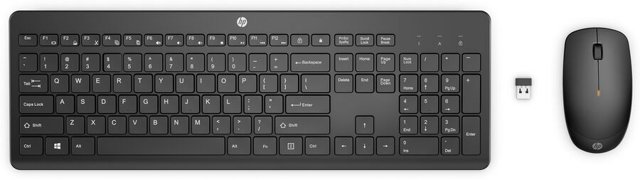 HP - HP 230 Kablosuz Siyah Klavye-Mouse İngilizce 18H24AA