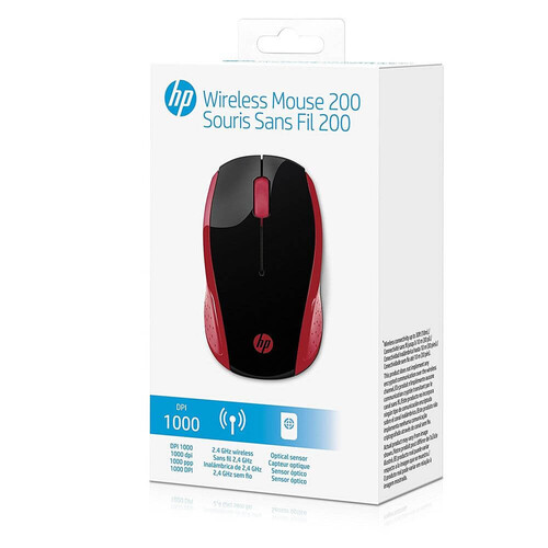 HP 200 Wireless Kablosuz Empress Kırmızı Mouse 2HU82AA - Thumbnail