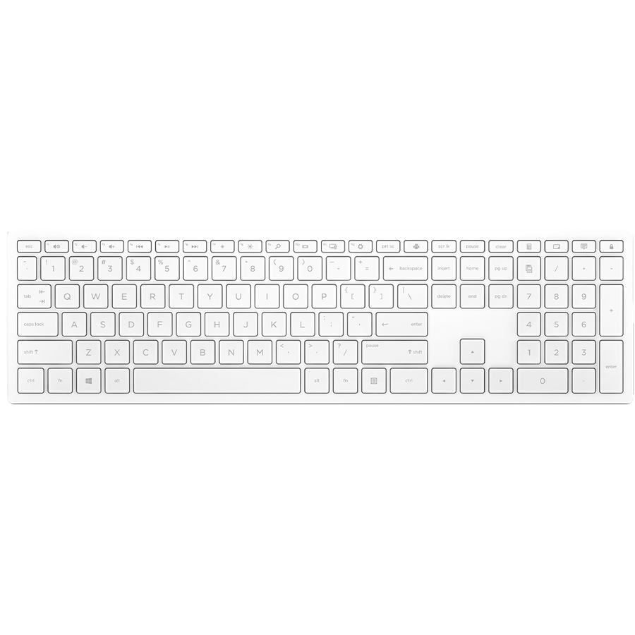 HP - HP 600 Pavilion Kablosuz Beyaz Klavye İngilizce 4CF02AA