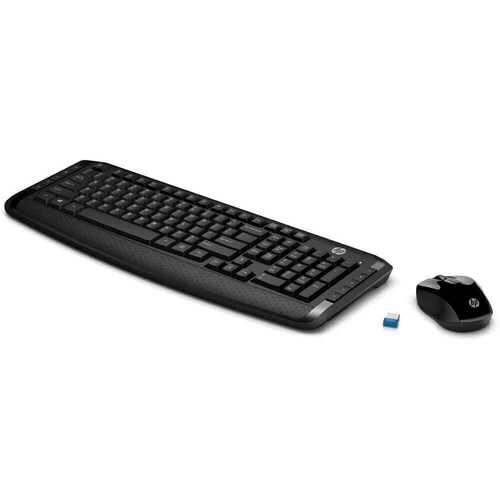 HP 300 Wireless Kablosuz Q Türkçe Siyah Klavye ve Mouse Seti 3ML04AA - Thumbnail