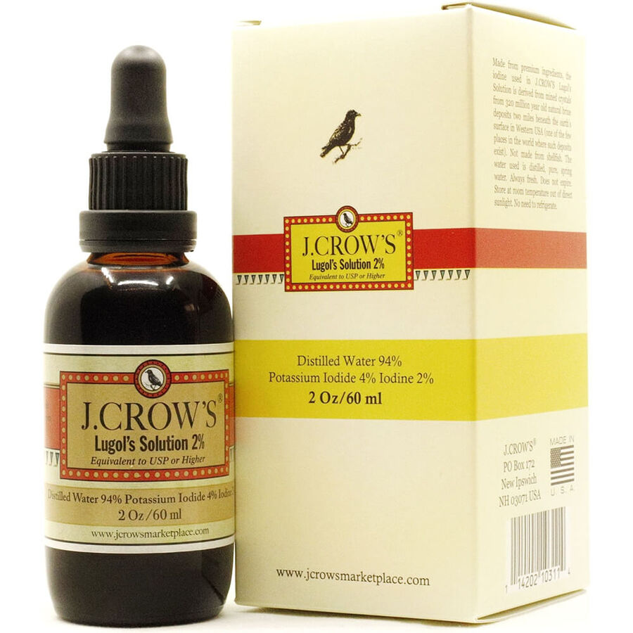 J. Crow′s - J. Crow's Lugol İyot Çözeltisi %2 Damla 2oz 60 ml Made In Usa