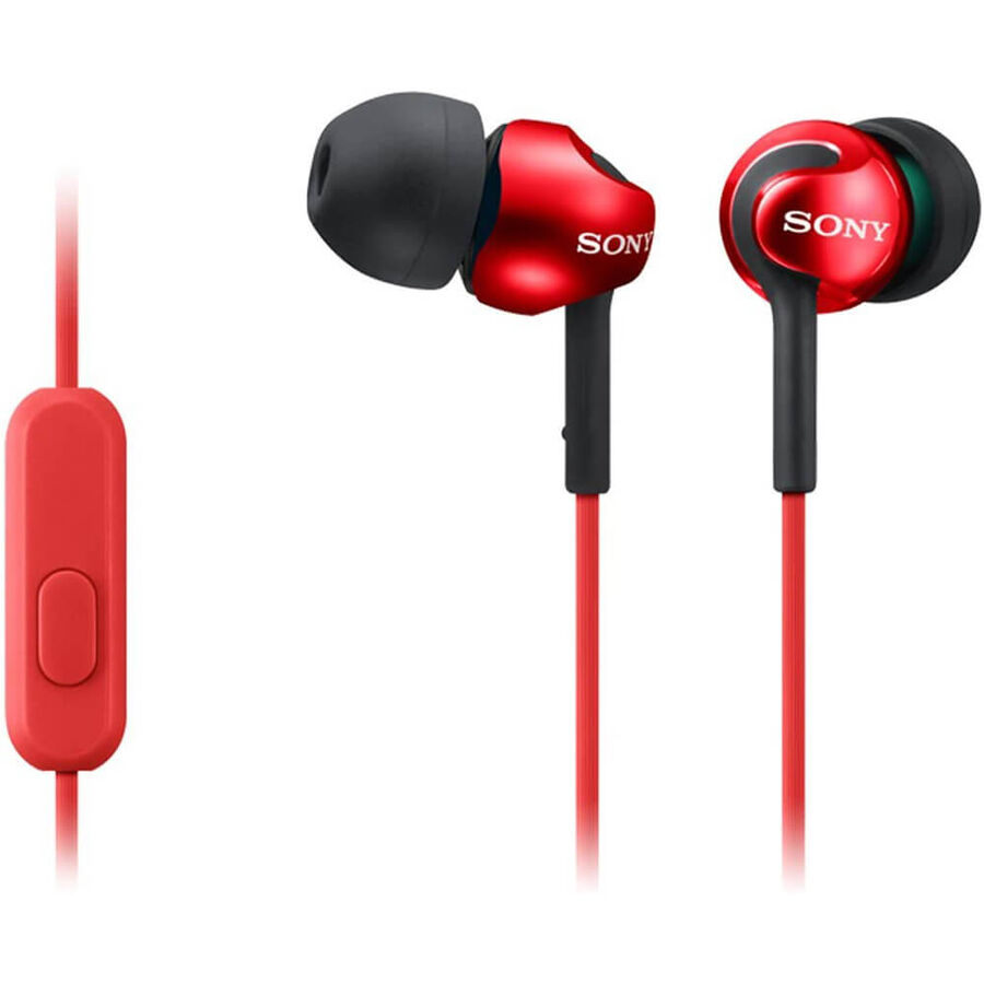 SONY - Sony EX110APR Mikrofonlu Kulak İçi Kulaklık - Kırmızı