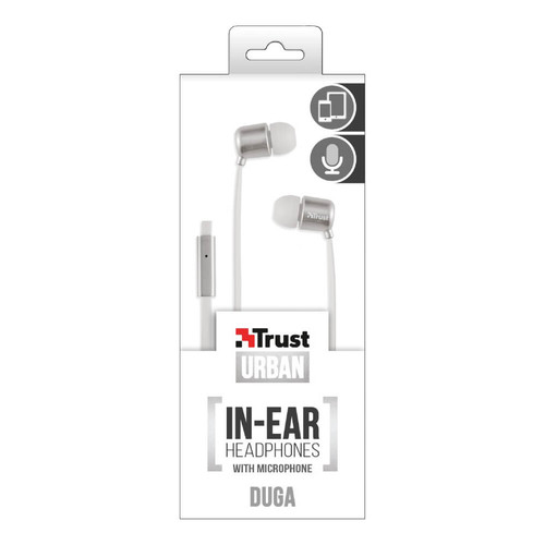 Trust 20903 Duga Gümüş Mikrofonlu Kulakiçi Kulaklık - Thumbnail